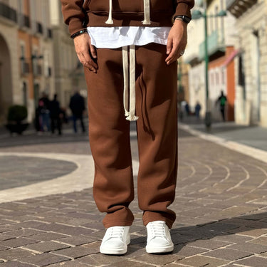Pantalone tuta gamba larga avana - FLAG STORE